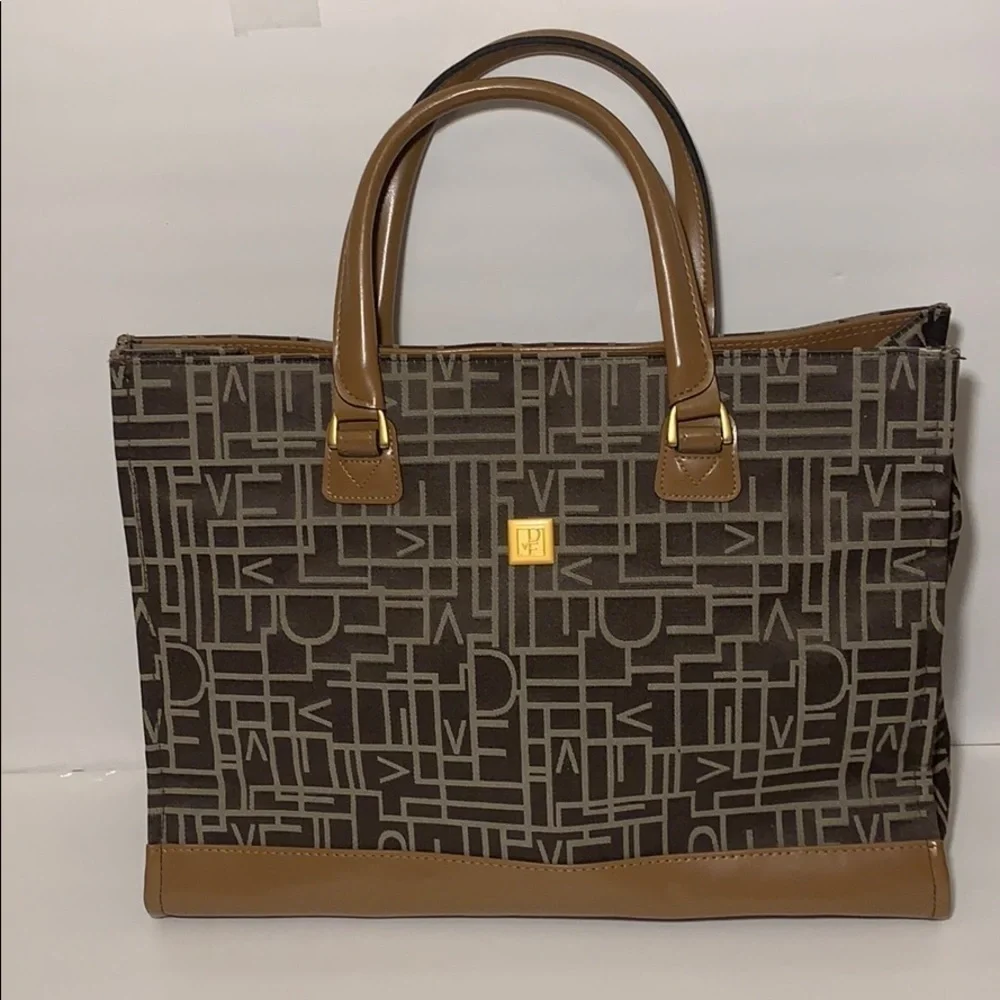 Diane Von Furstenburg monogram satchel bag